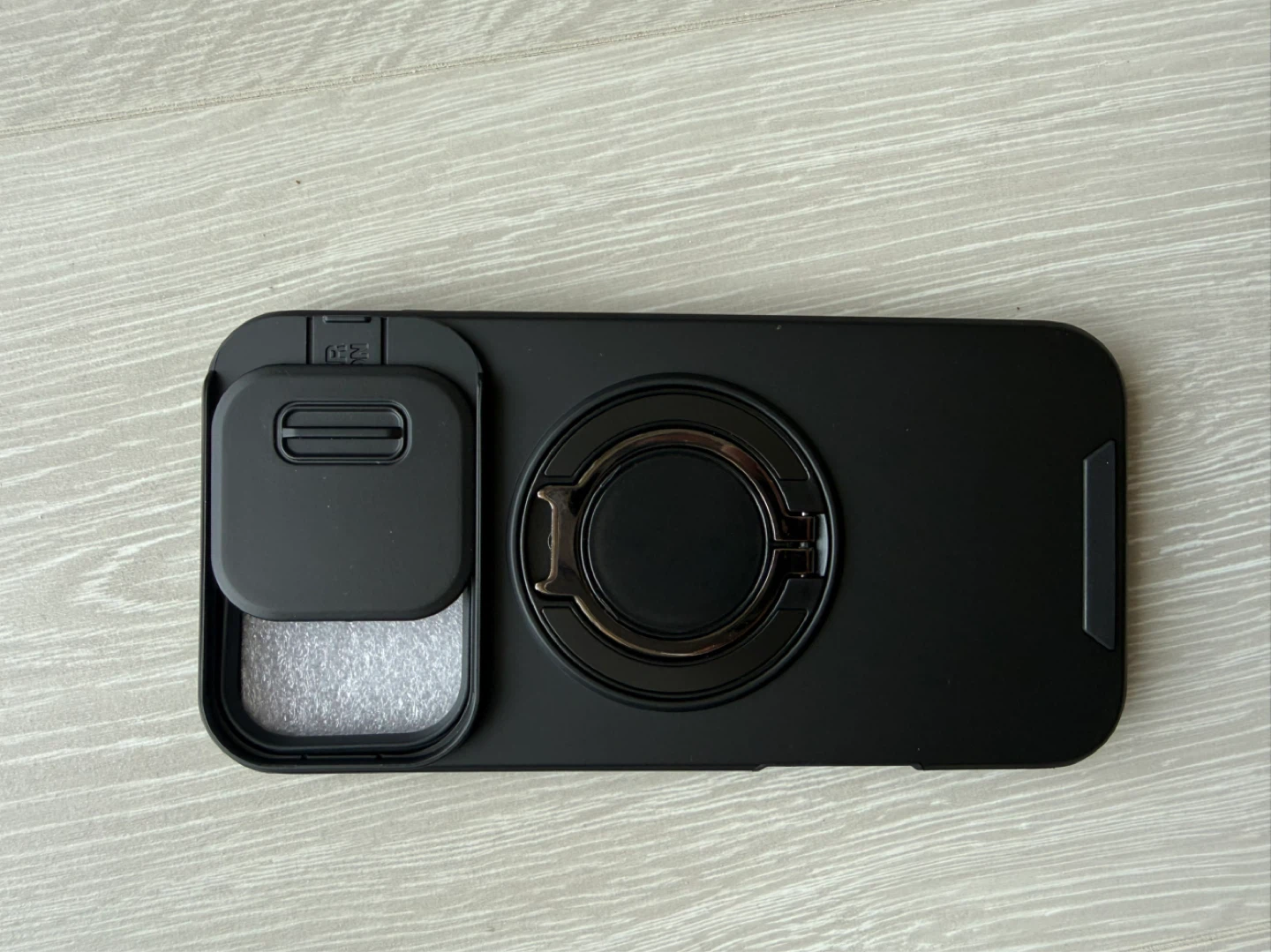 iPhone 16 pro max Black Phone Case with Ring Stand