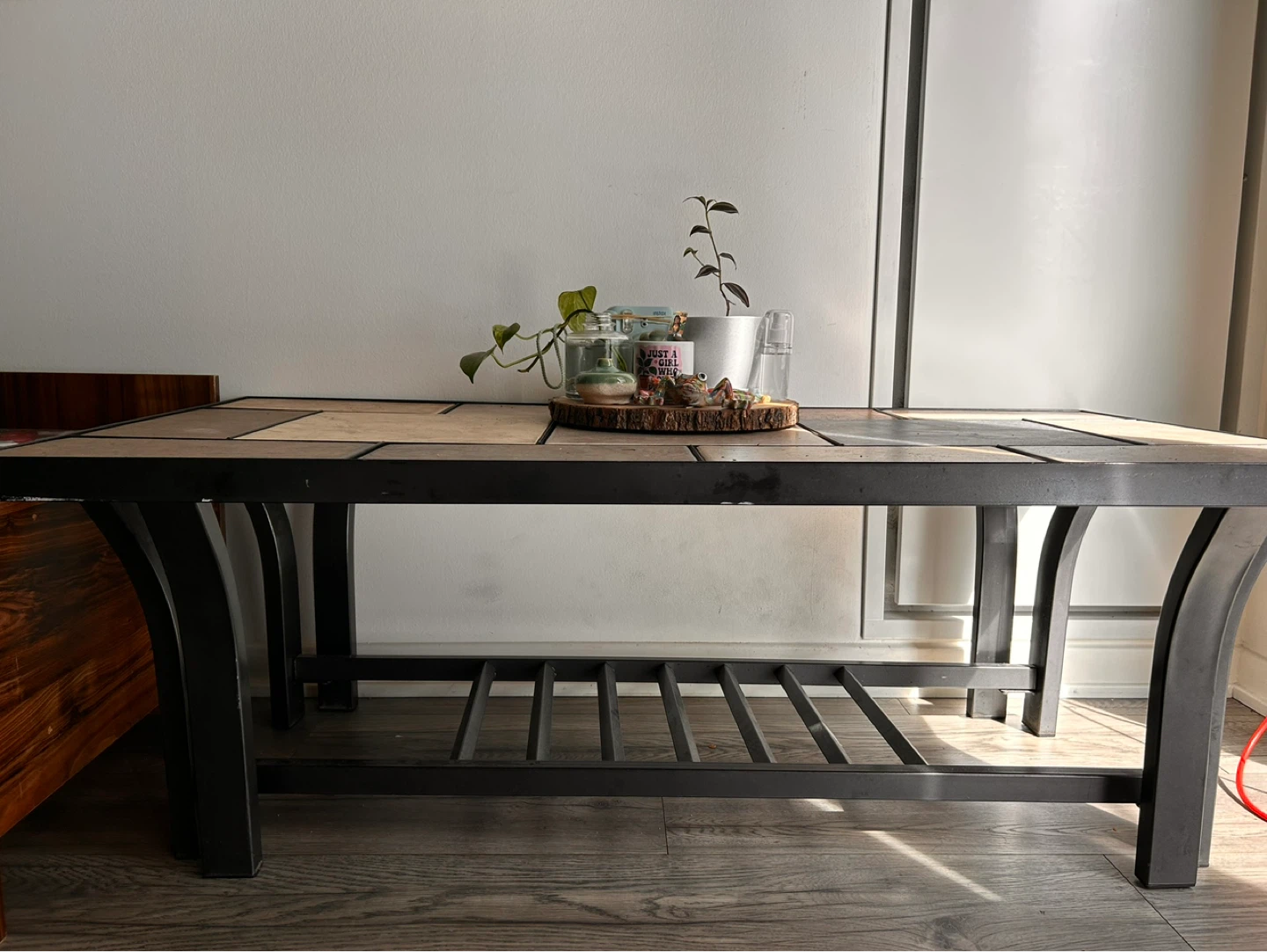 Tiled Top Coffee Table with Metal Frame - photo 3