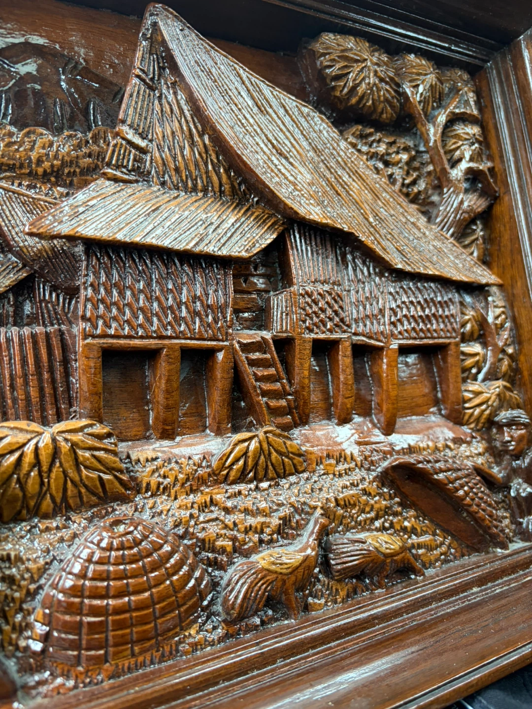 Carved Wooden Wall Art Panel - photo 4