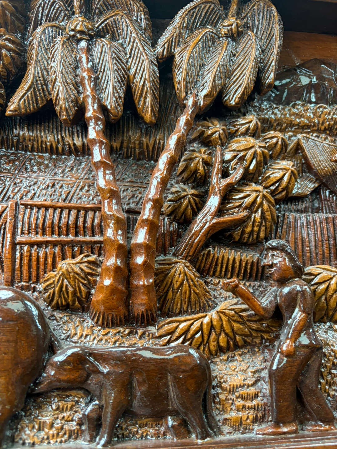 Carved Wooden Wall Art Panel - photo 3