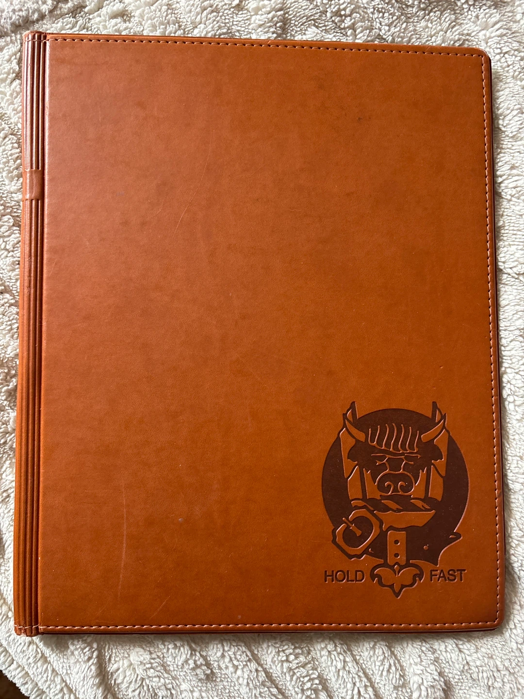 Brown Leather Portfolio with Pen Slot and Notepad