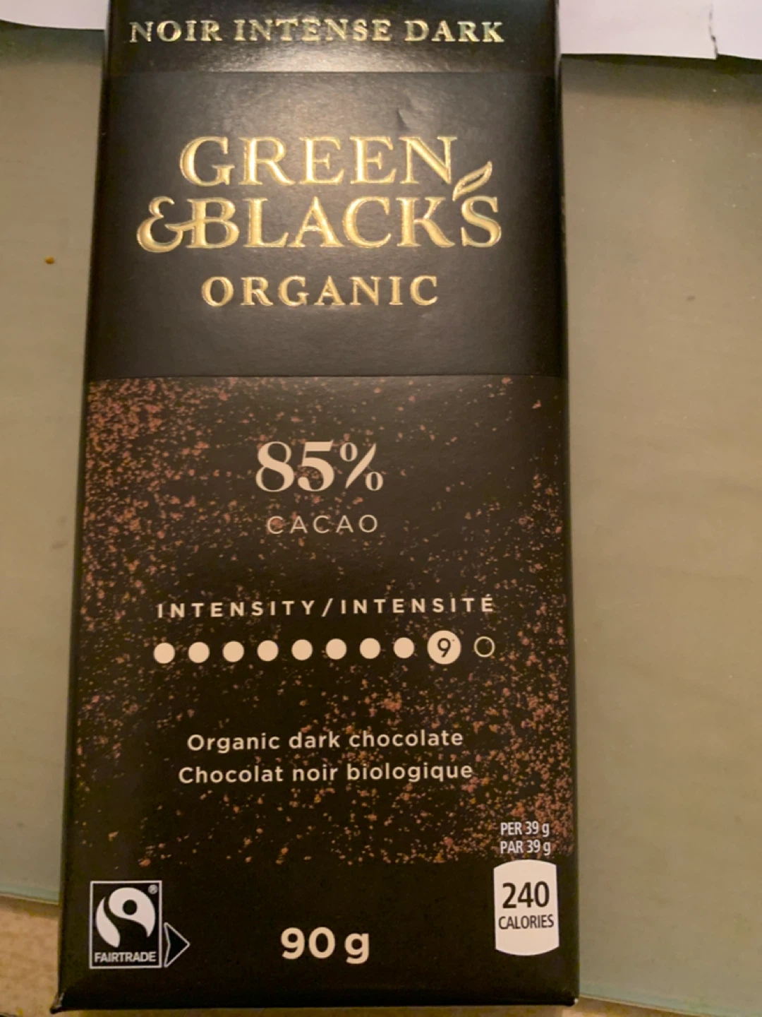 Green & Black's Organic 85% Cacao Dark Chocolate 90g