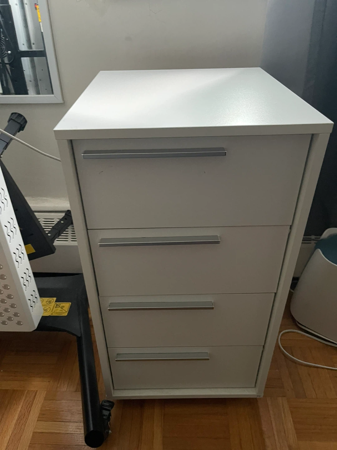 White 4-Drawer Filing Cabinet