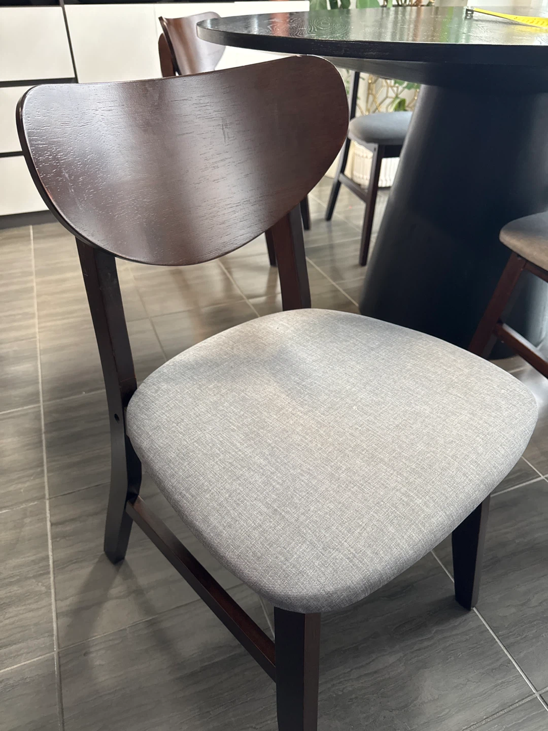 6 Dark Wood Dining Chair