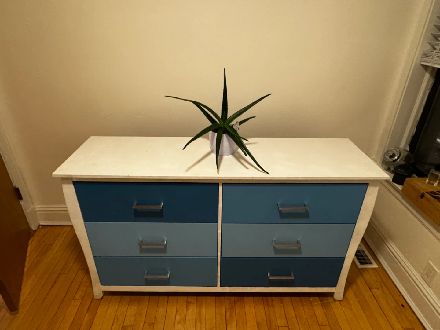 Six Drawer Dresser - Blue and White - photo 2