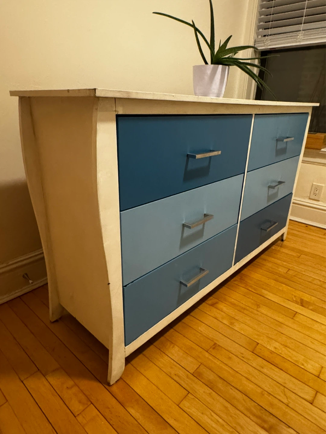 Six Drawer Dresser - Blue and White - photo 4