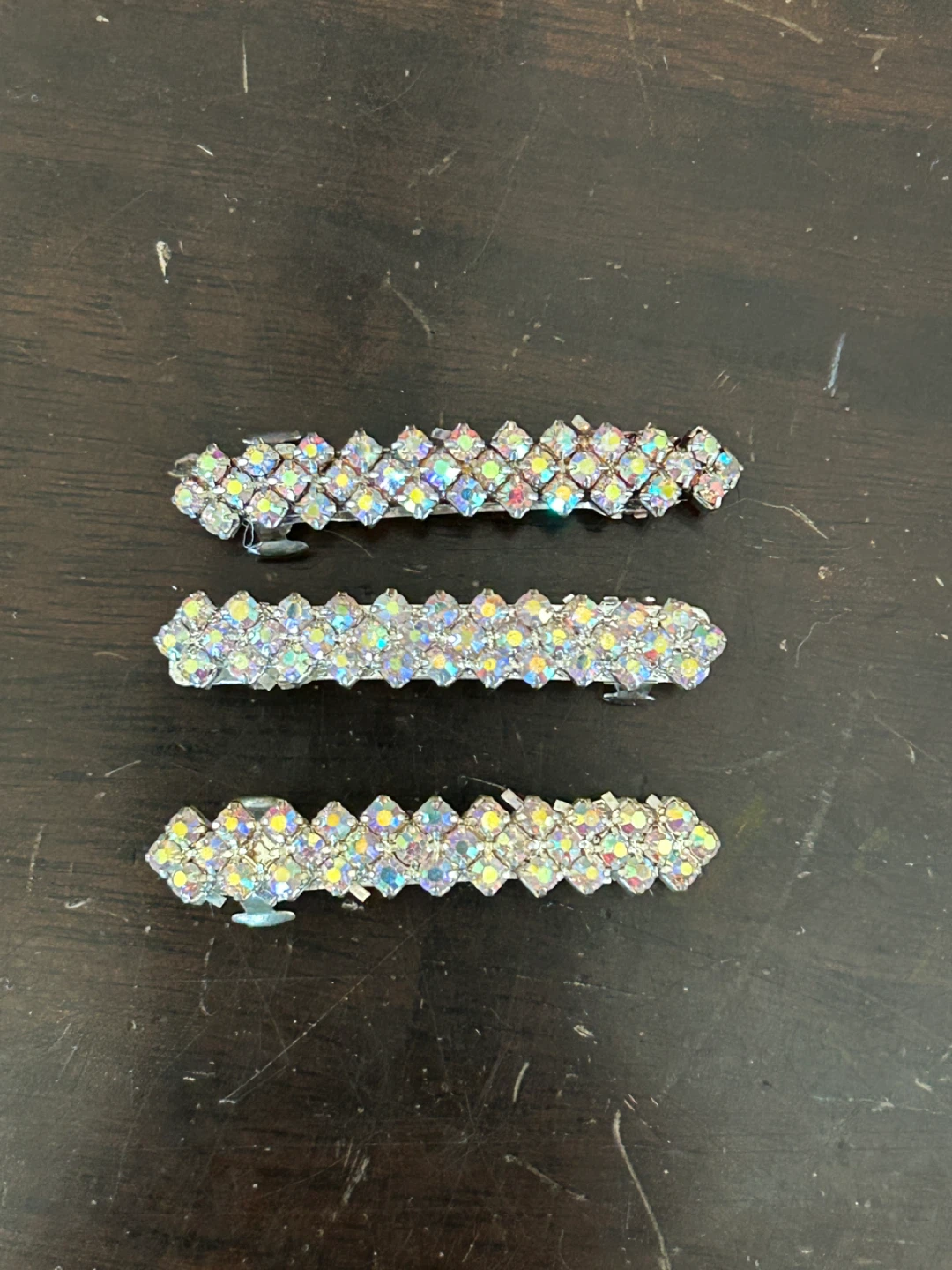 Set of 3 Rhinestone Hair Clips