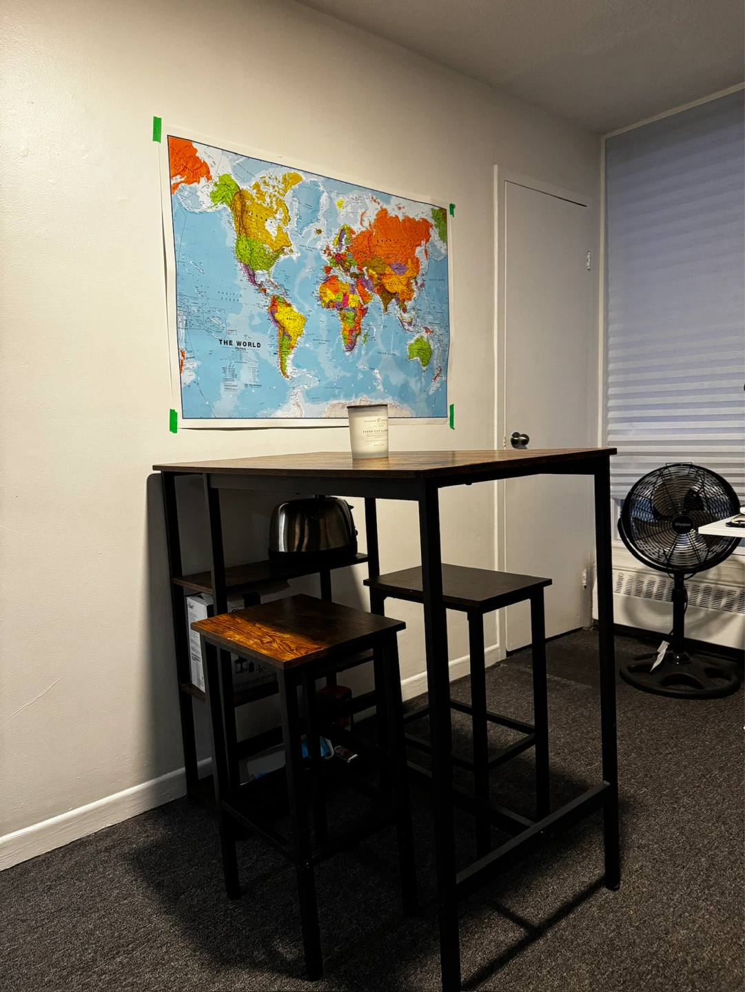 Bar Table Set with 2 Stools