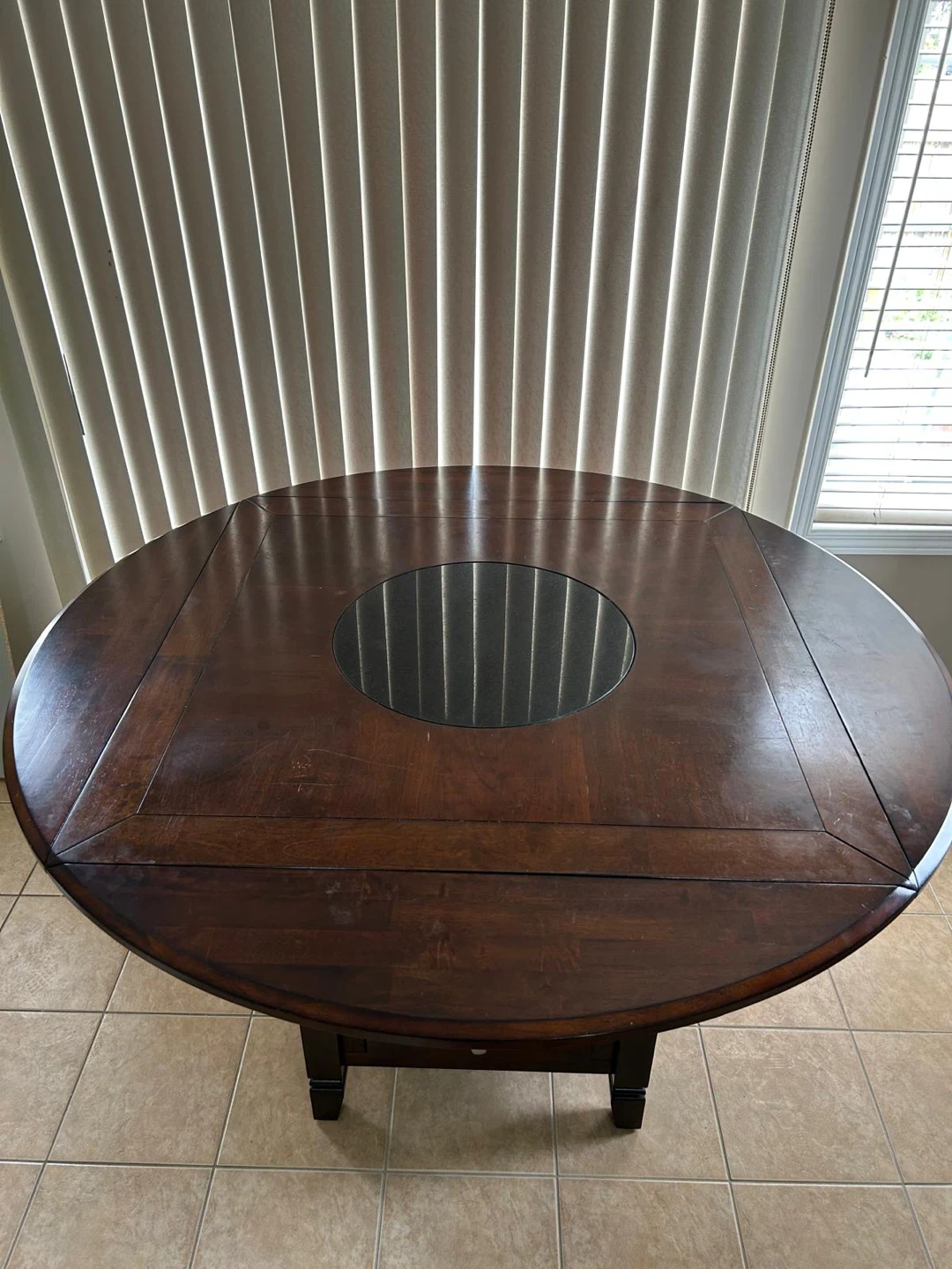 Expandable Dining Table with Drawer - photo 5