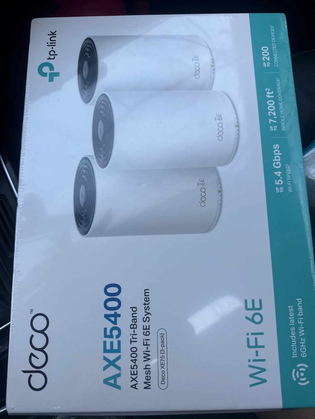 TP-Link Deco AXE5400 Tri-Band Mesh Wi-Fi 6E System (3-Pack)