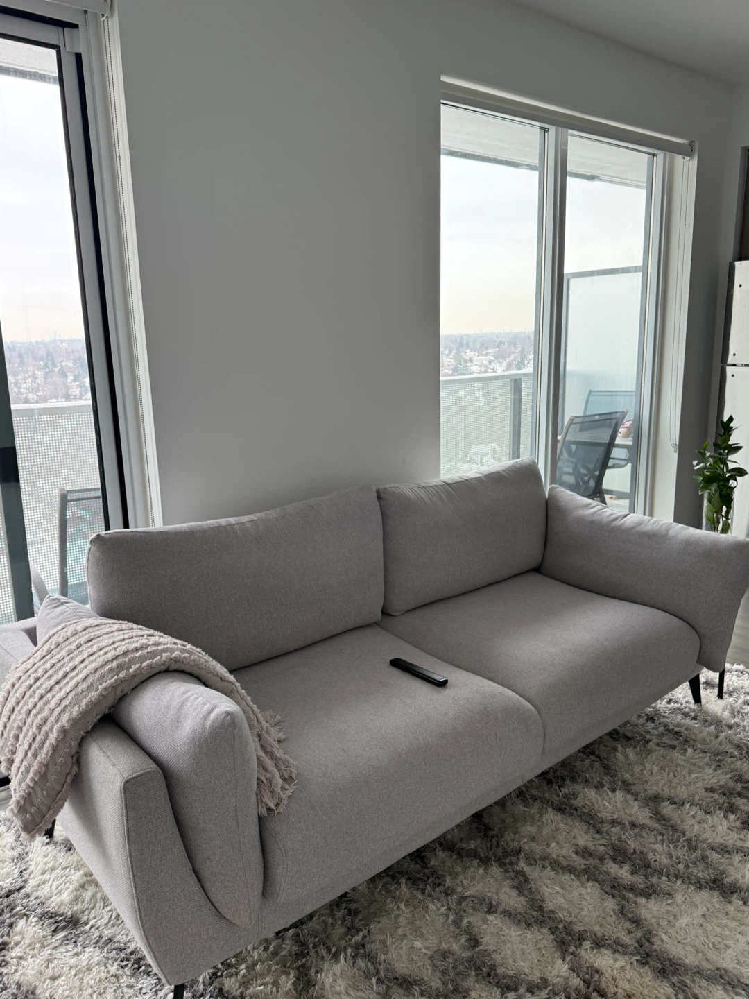 Light Grey Fabric Sofa - photo 3