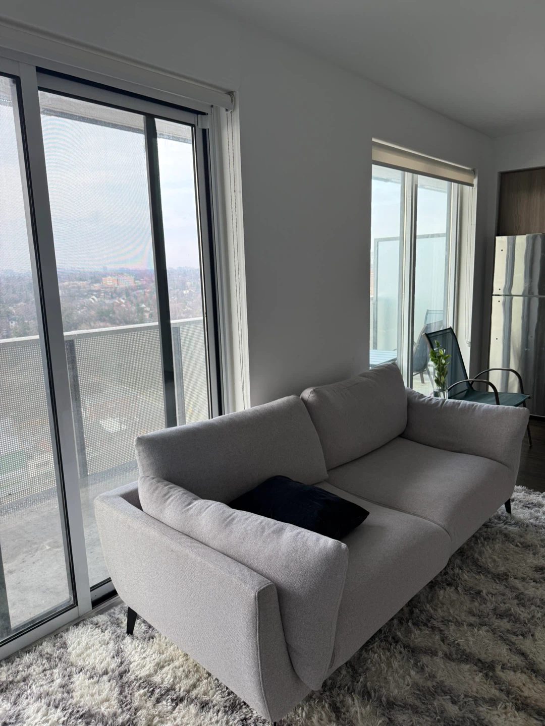 Light Grey Fabric Sofa