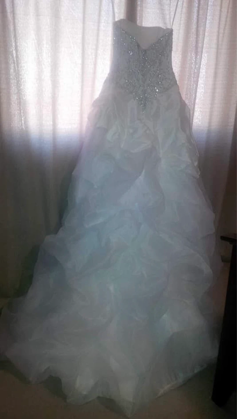 Allure White Strapless Wedding Dress - photo 4