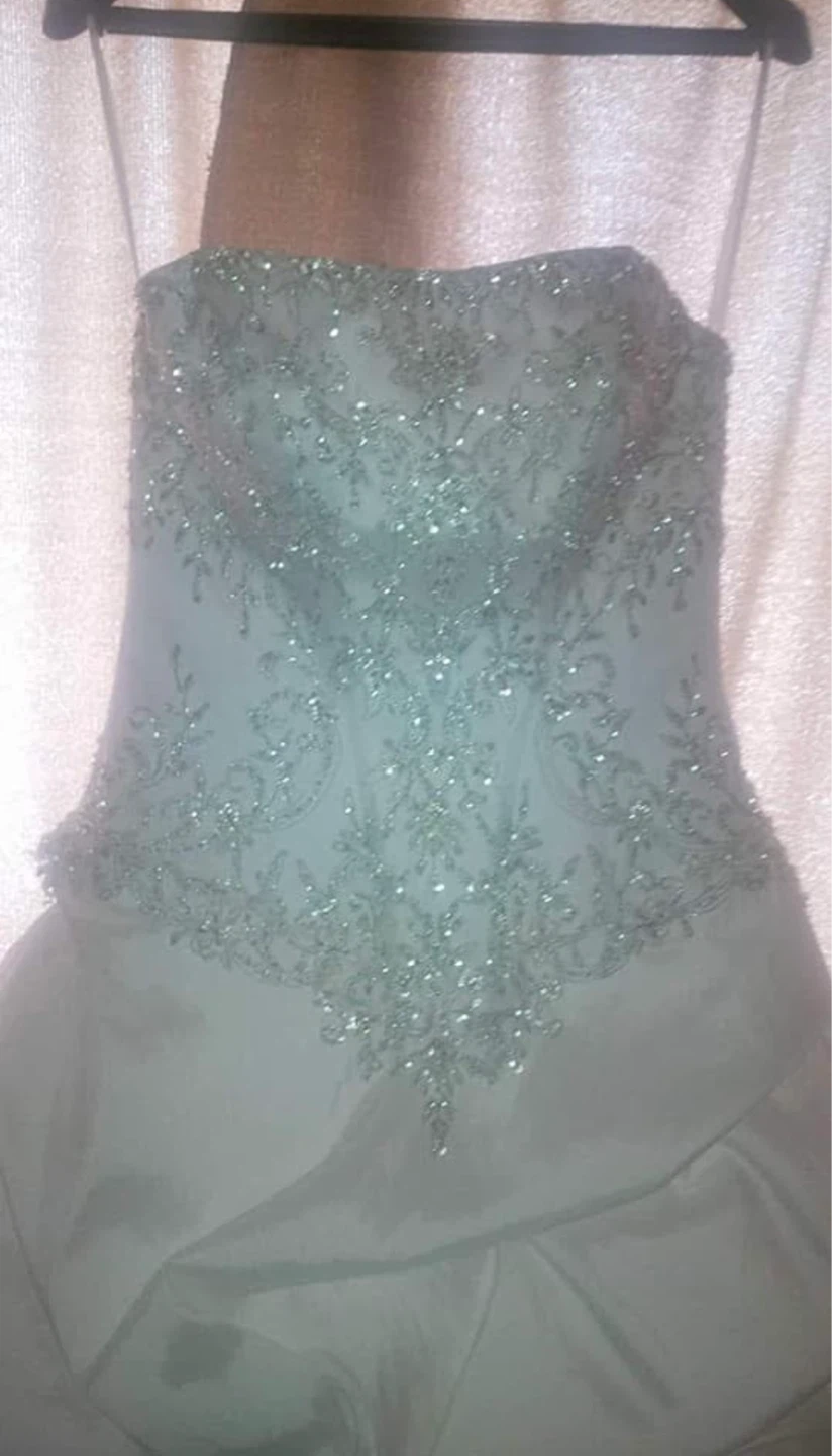 Allure White Strapless Wedding Dress - photo 3