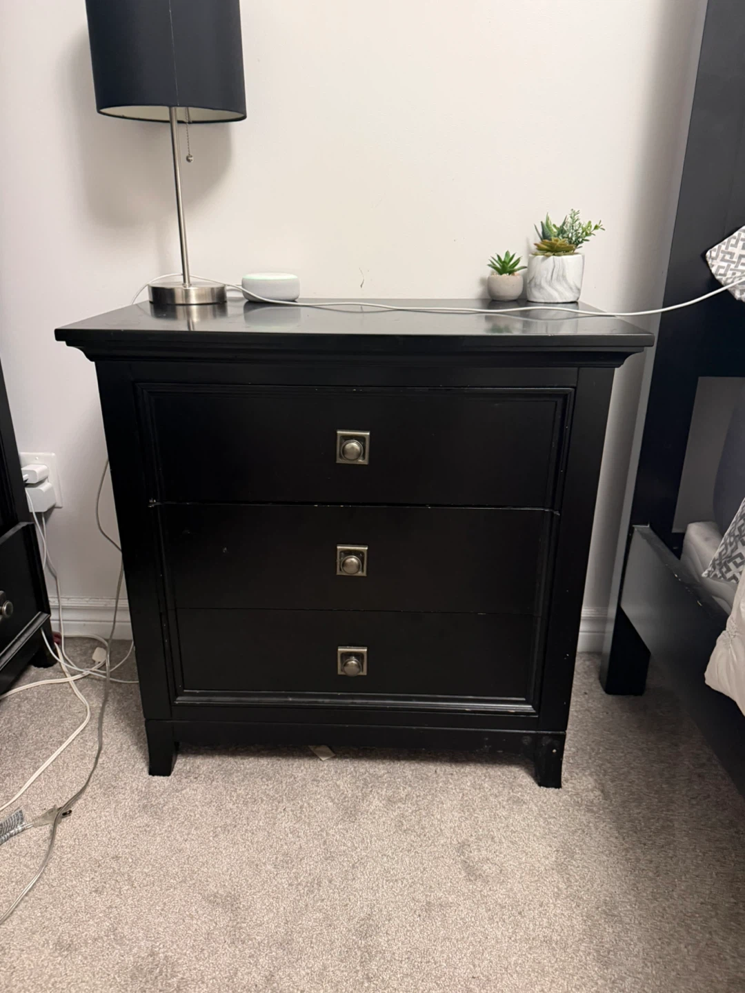 Black Bedroom Set - Dresser & Bed Frame - photo 5