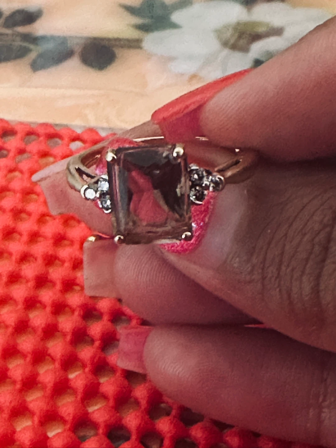 *Mothers Day Special* Smokey quartz and diamond ring