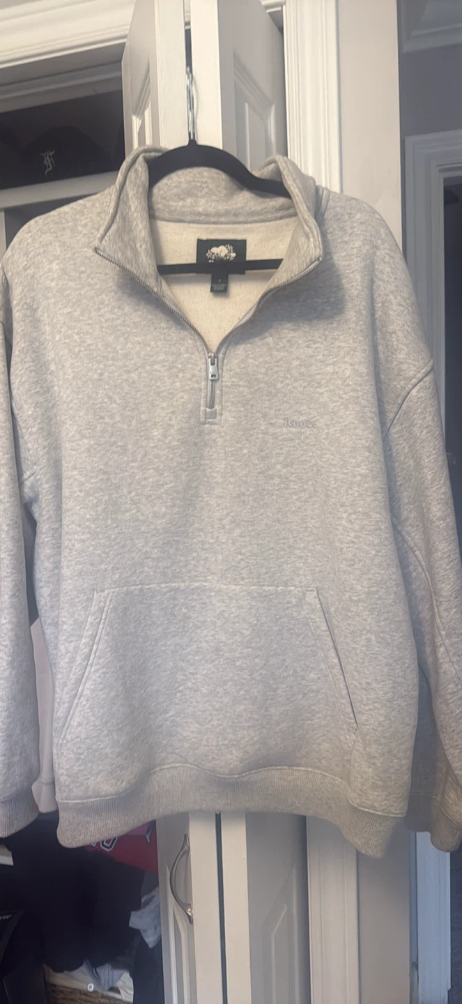 Roots Grey Quarter Zip Sweatshirt - Size 5 - photo 5