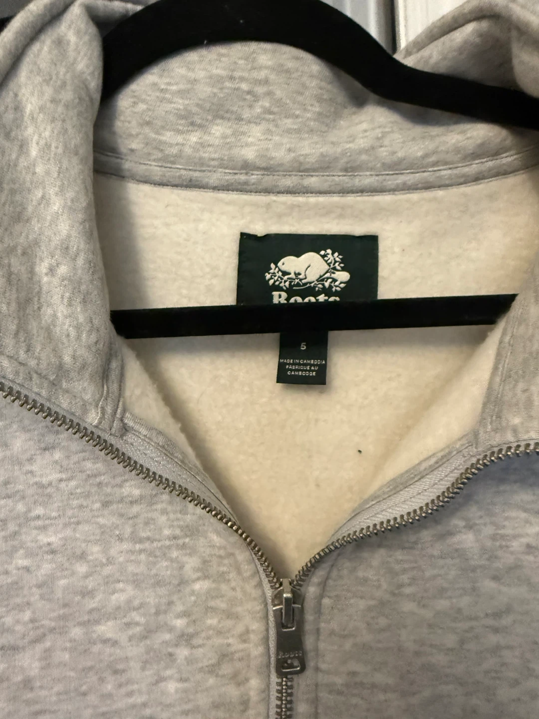 Roots Grey Quarter Zip Sweatshirt - Size 5 - photo 2