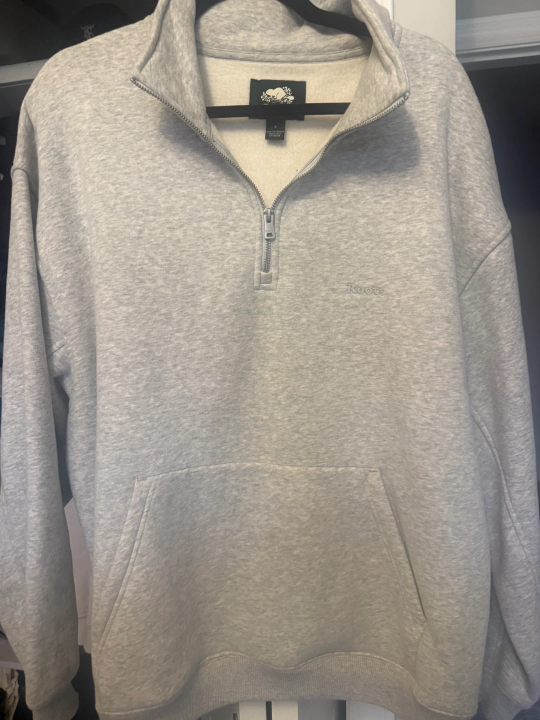 Roots Grey Quarter Zip Sweatshirt - Size 5 - photo 4