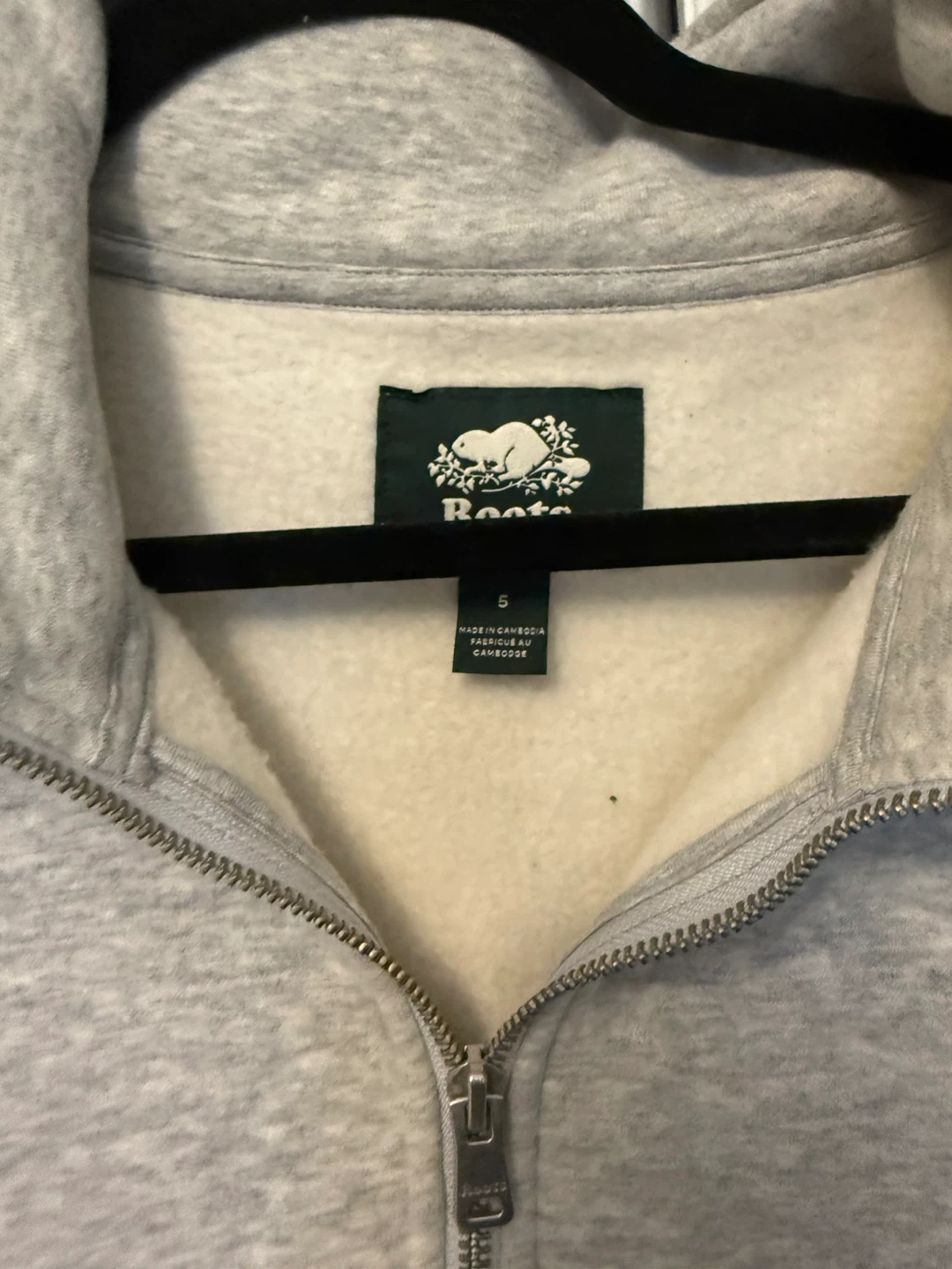 Roots Grey Quarter Zip Sweatshirt - Size 5 - photo 3
