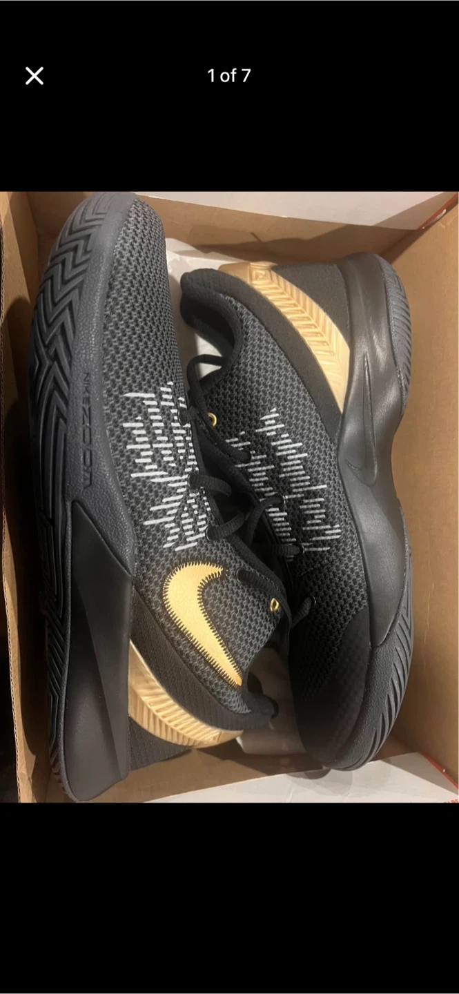 Nike Zoom Men's Basketball Shoes Black Gold