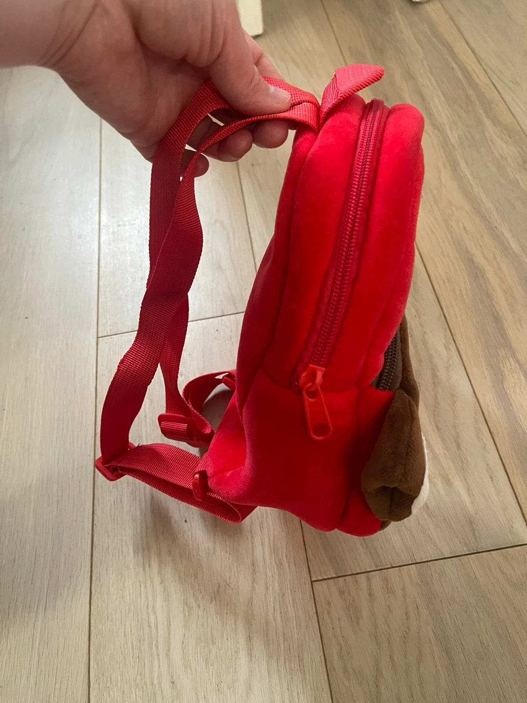 Kids Monkey Plush Backpack Red - photo 3