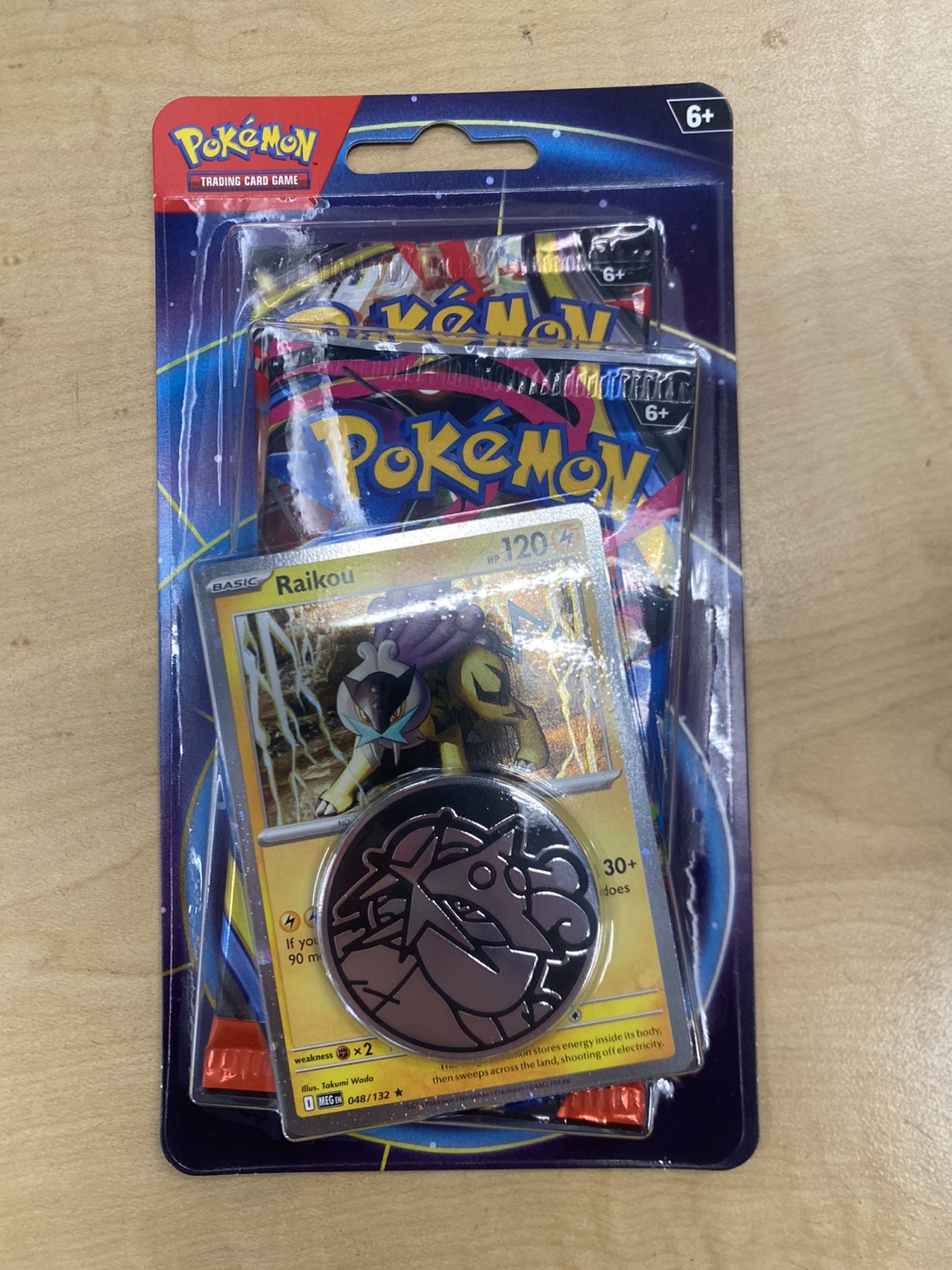 Pokemon Trading Card Game Raikou Pack with Coin