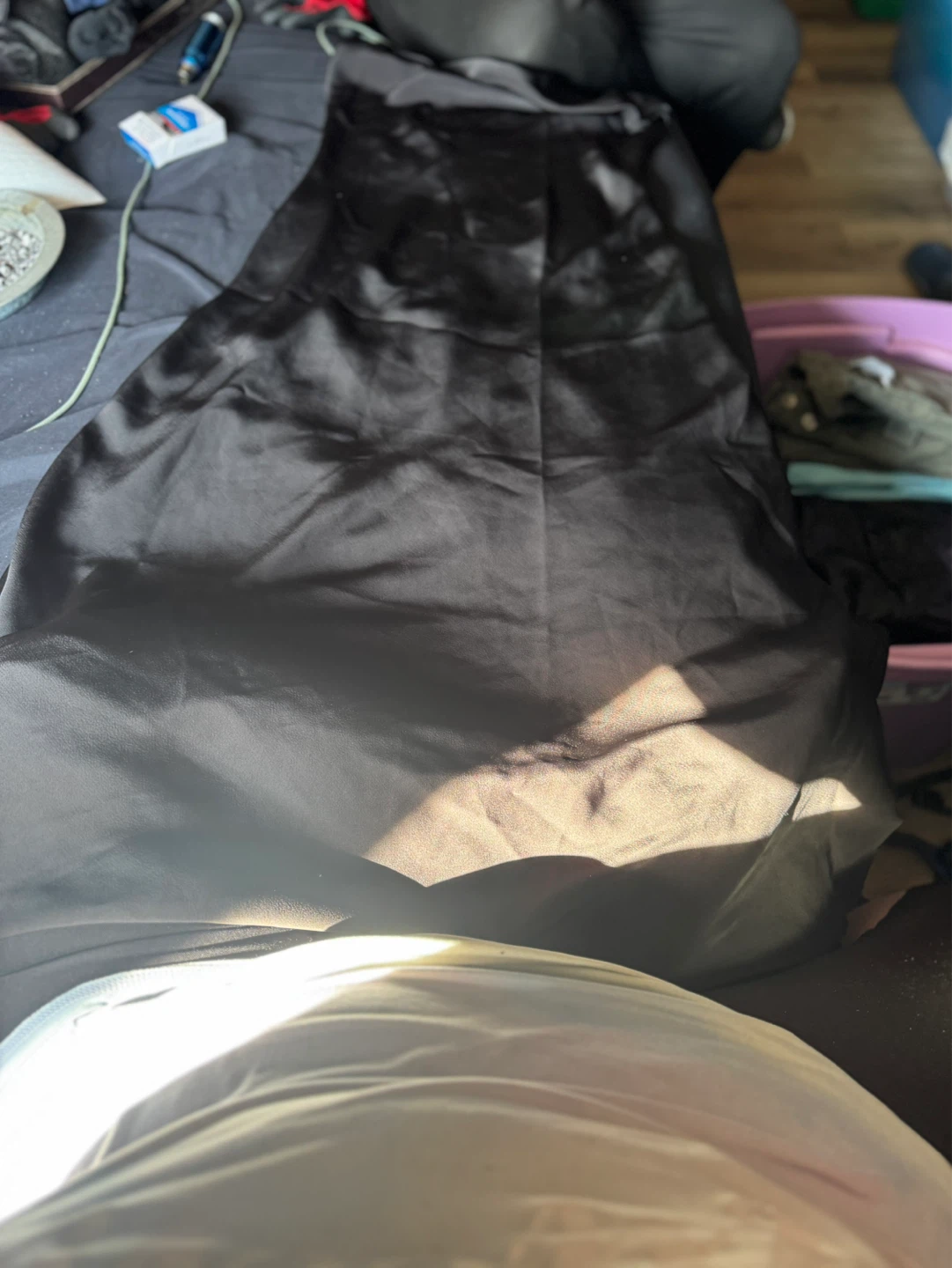Black Satin Skirt