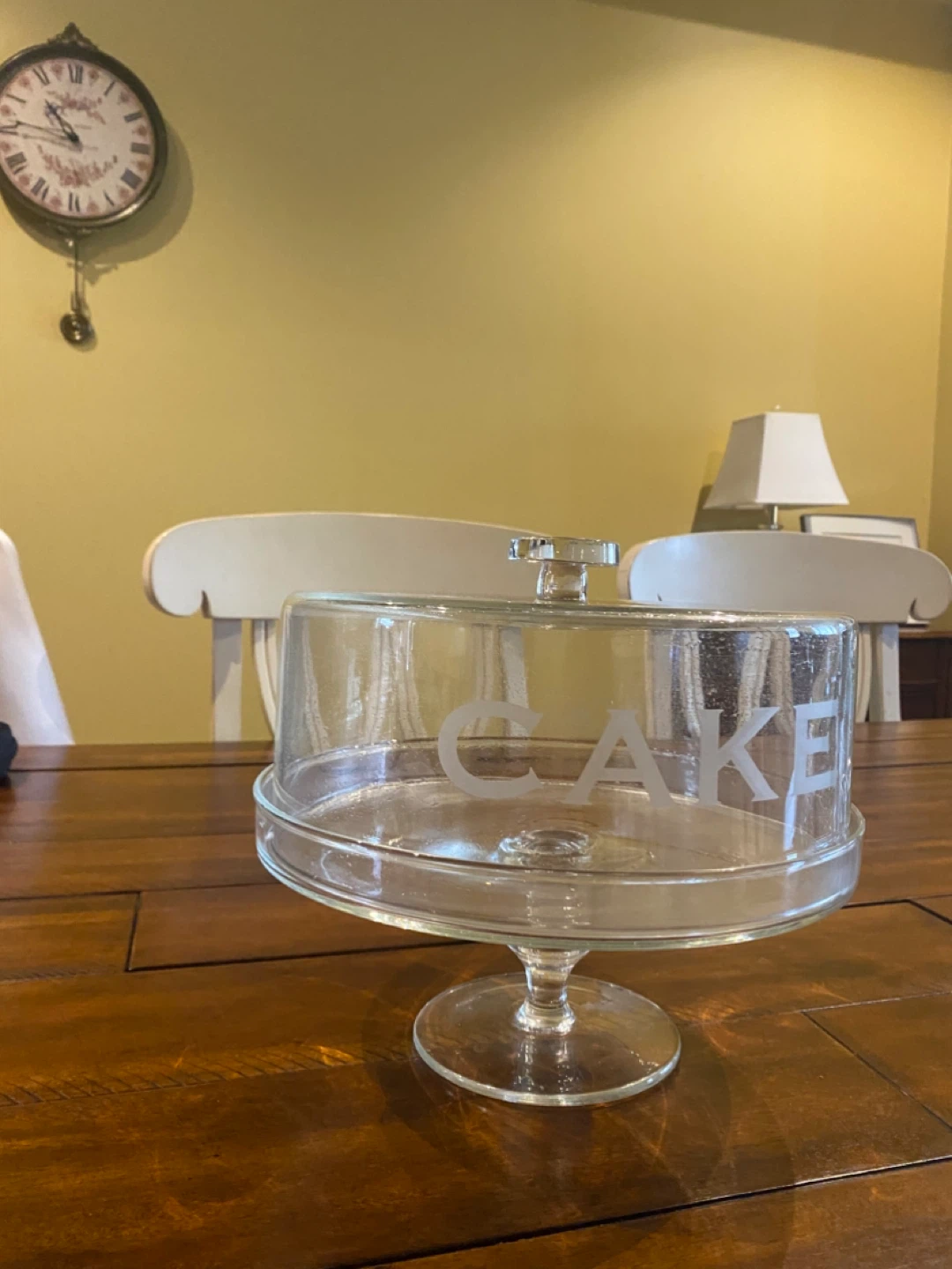 Clear Glass Cake Stand with Dome