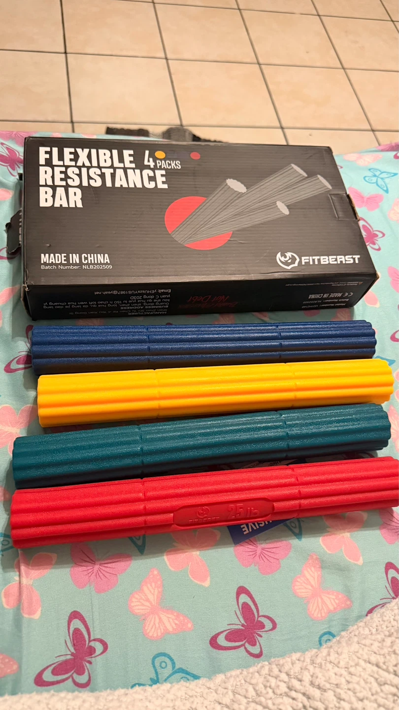 FitBeast Flexible Resistance Bars (4 Packs)