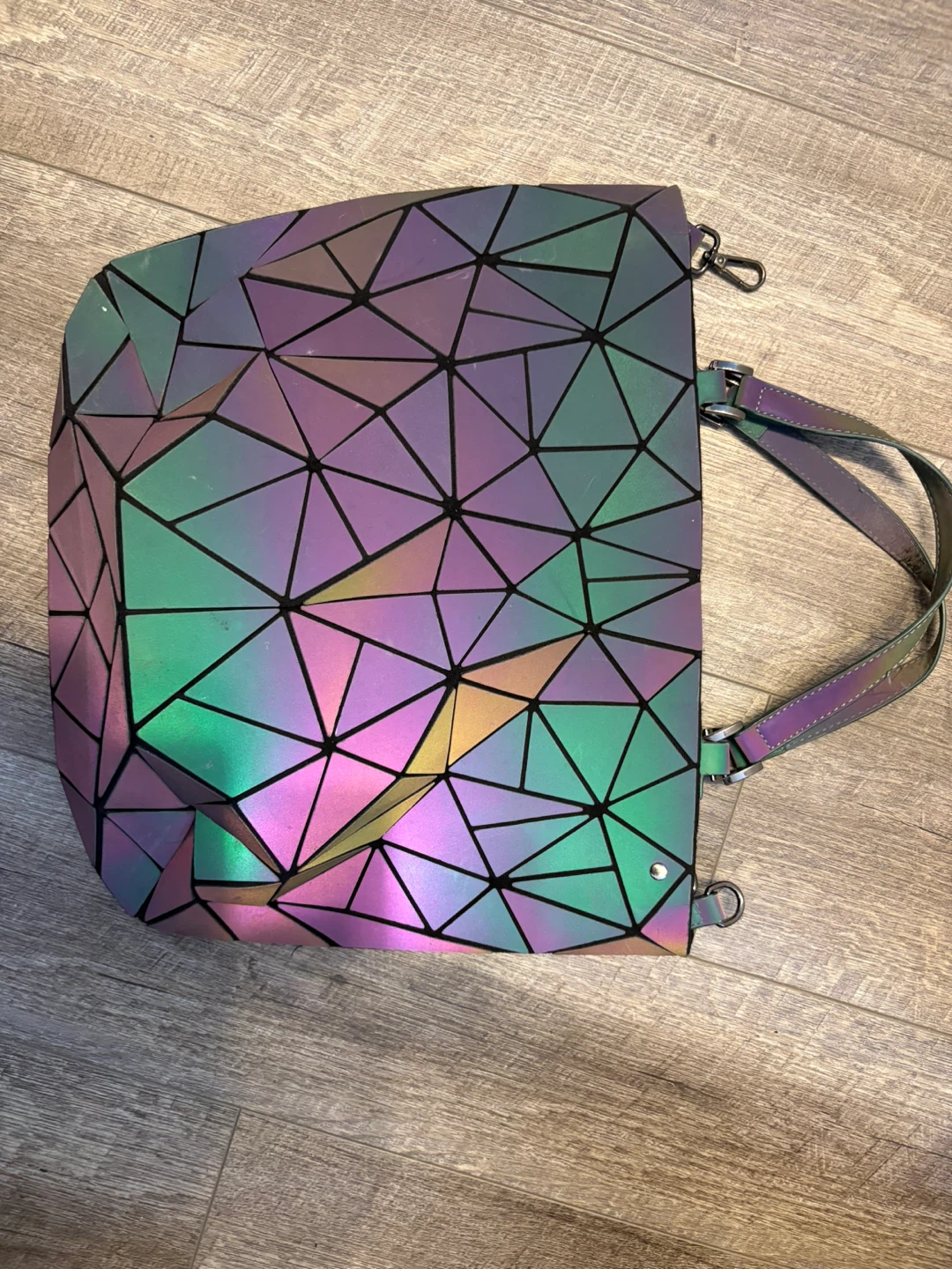 Geometric Holographic Tote Bag