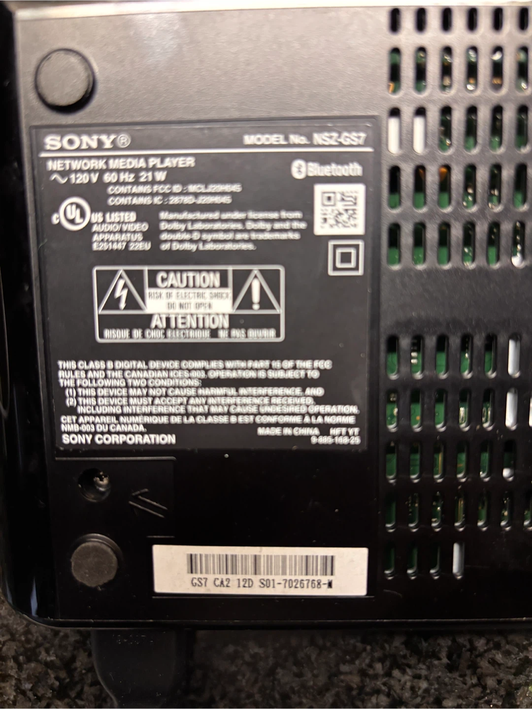 Sony NSZ-GS7 Network Media Player - photo 3