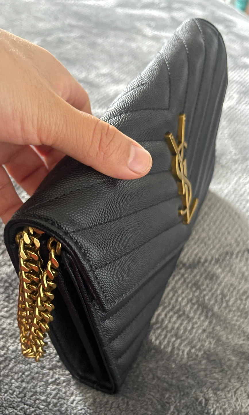 Saint Laurent Black leather purse with Chain crossbody - photo 2