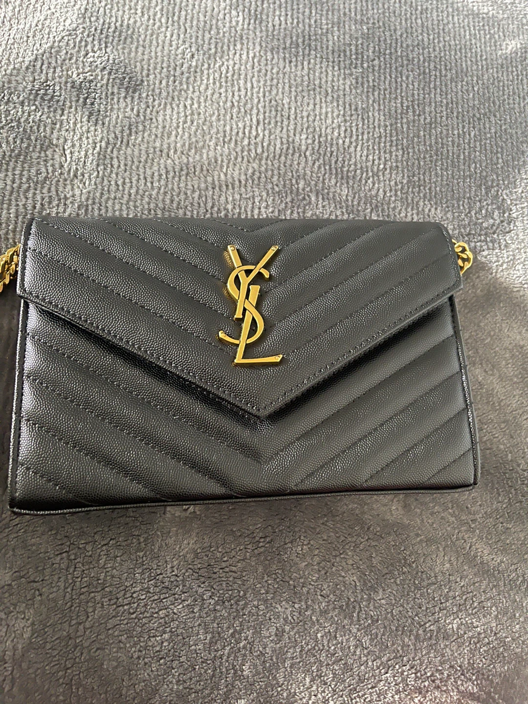 Saint Laurent Black leather purse with Chain crossbody