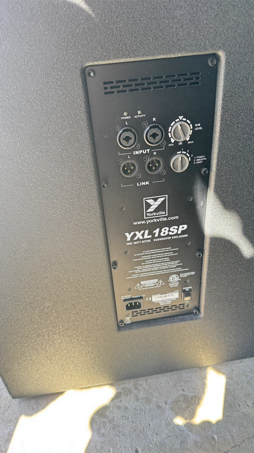 Yorkville YXL18SP 1000 Watt Active Subwoofer