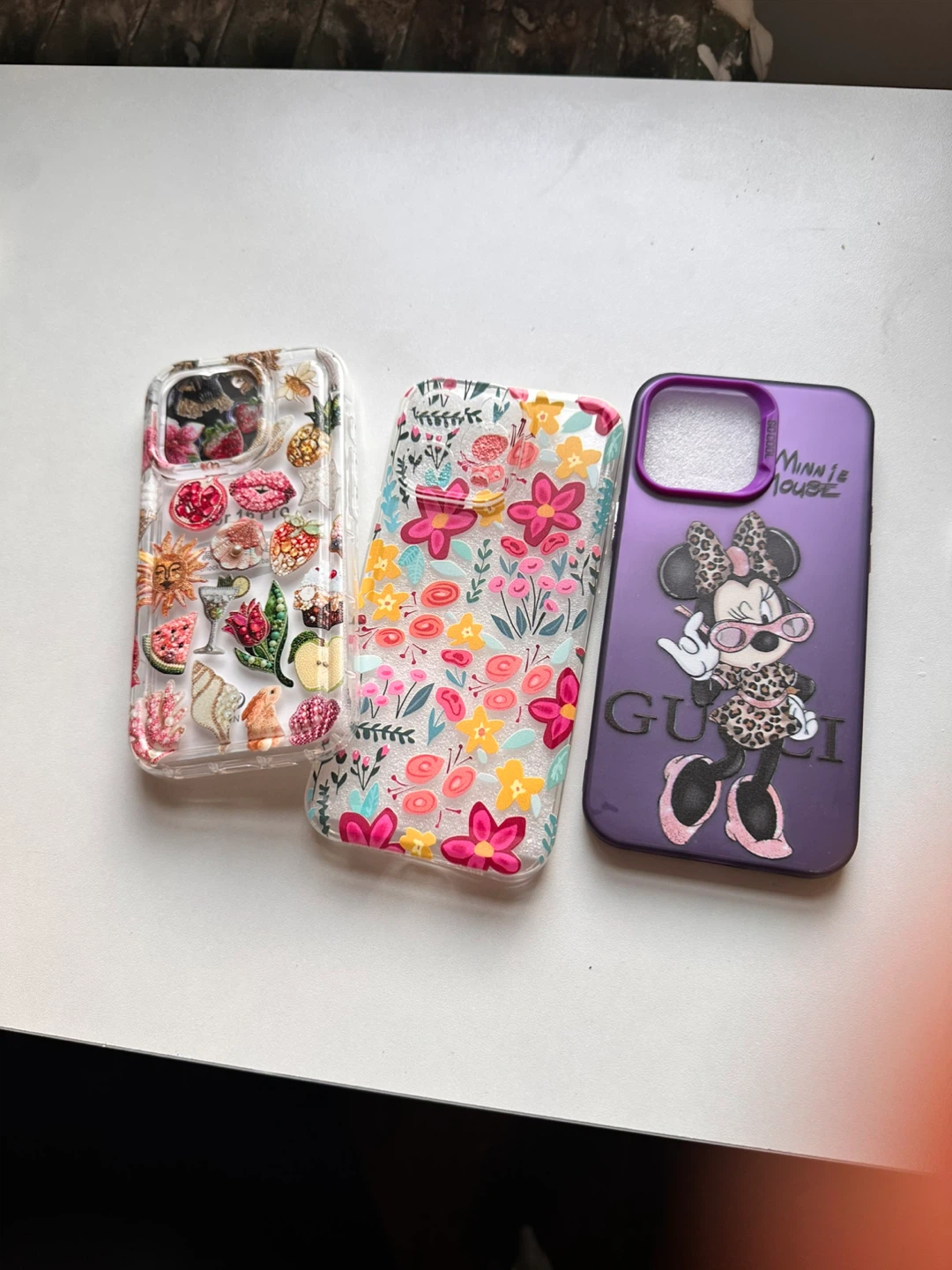 iPhone Cases - Minnie Mouse, Floral, and Fruit Designs