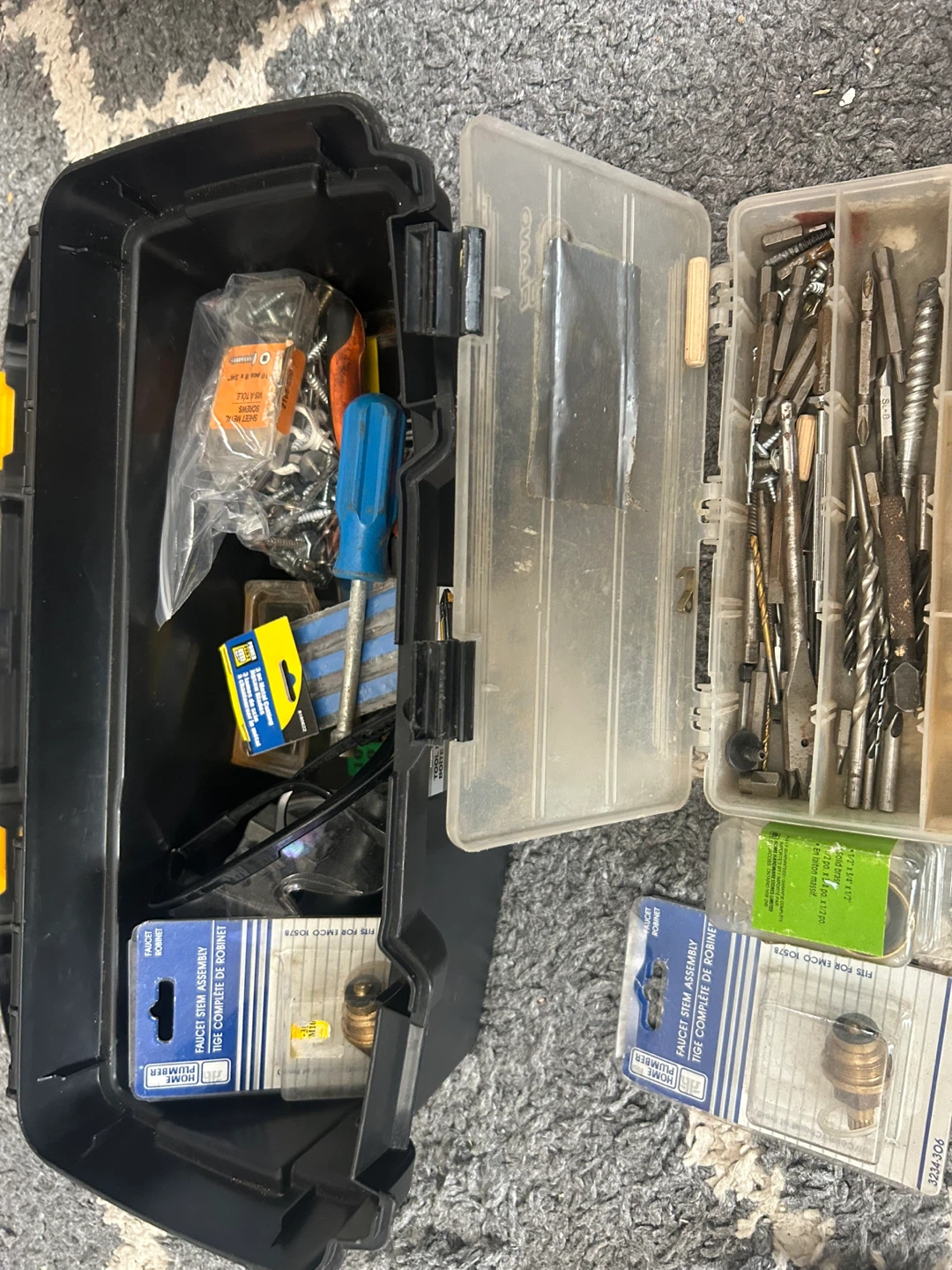 Assorted Tools in Black Toolbox