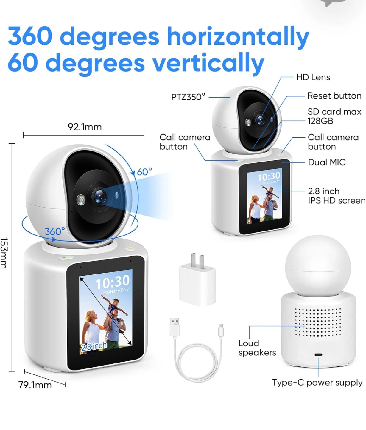 Smart Sharing Video Calling Camera with 2.8-inch Screen - photo 2