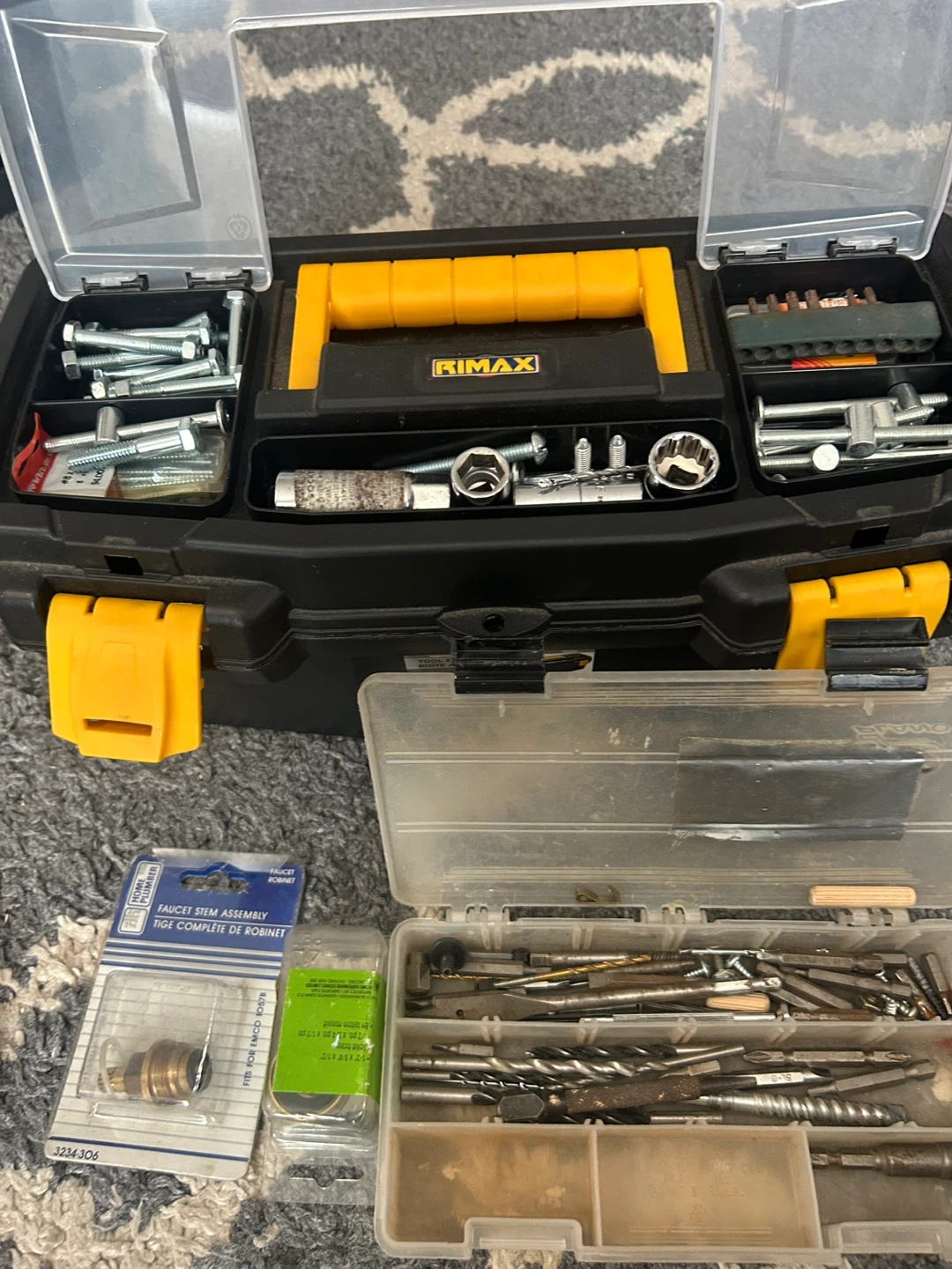 Rimax Toolbox with Assorted Hardware and Tools
