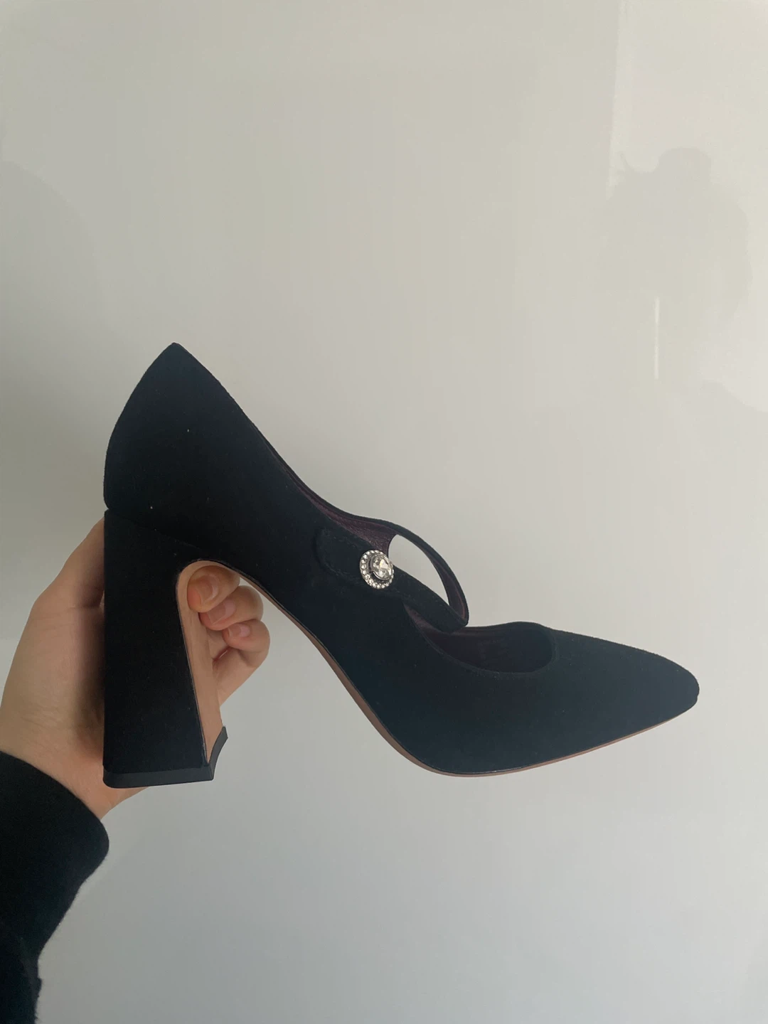 Kate Spade Black Suede Mary Jane Heels - photo 4
