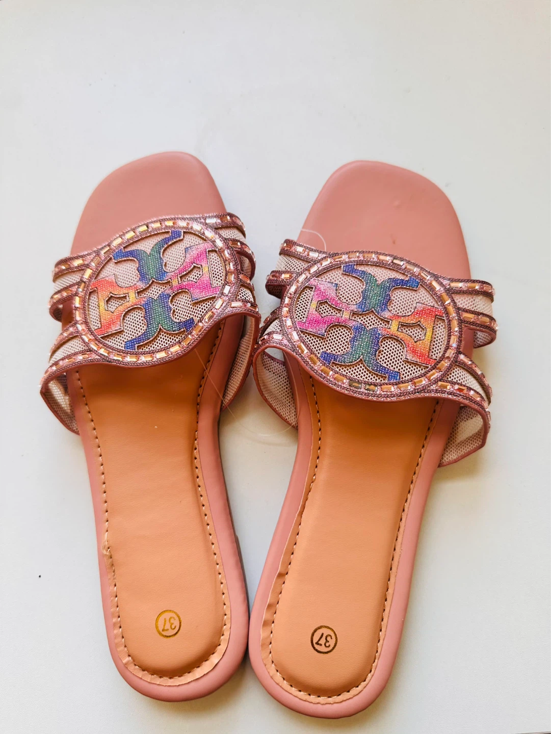 Women's Embellished Slide Sandals Size 37 - photo 4