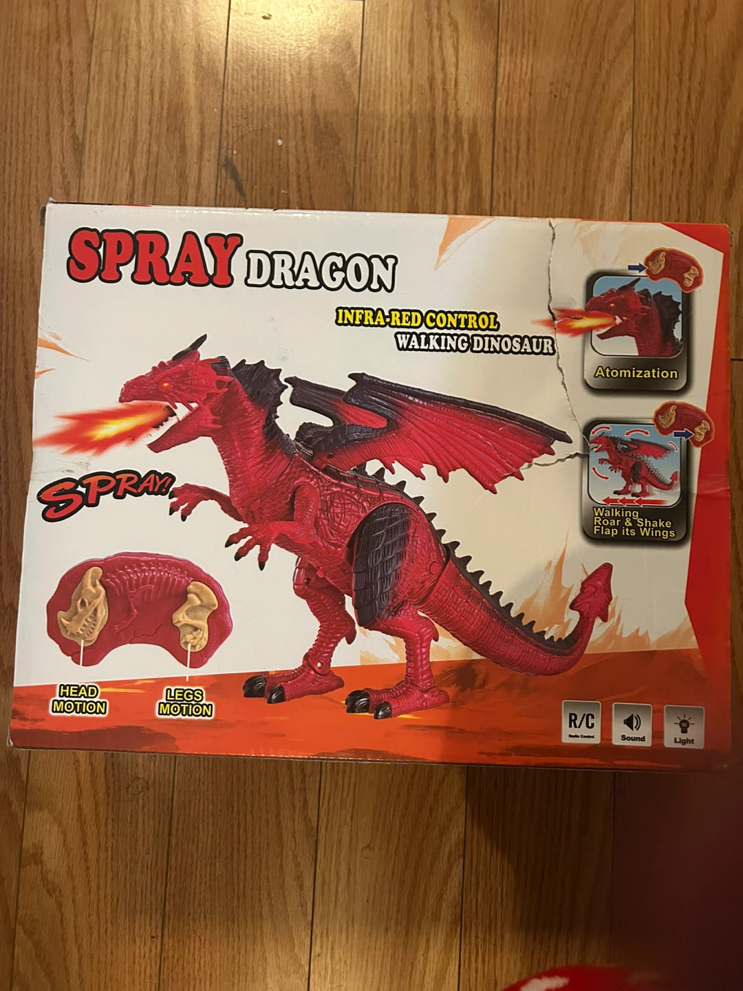 Brand New Spray Dragon Infra-Red Control Walking Dinosaur Toy