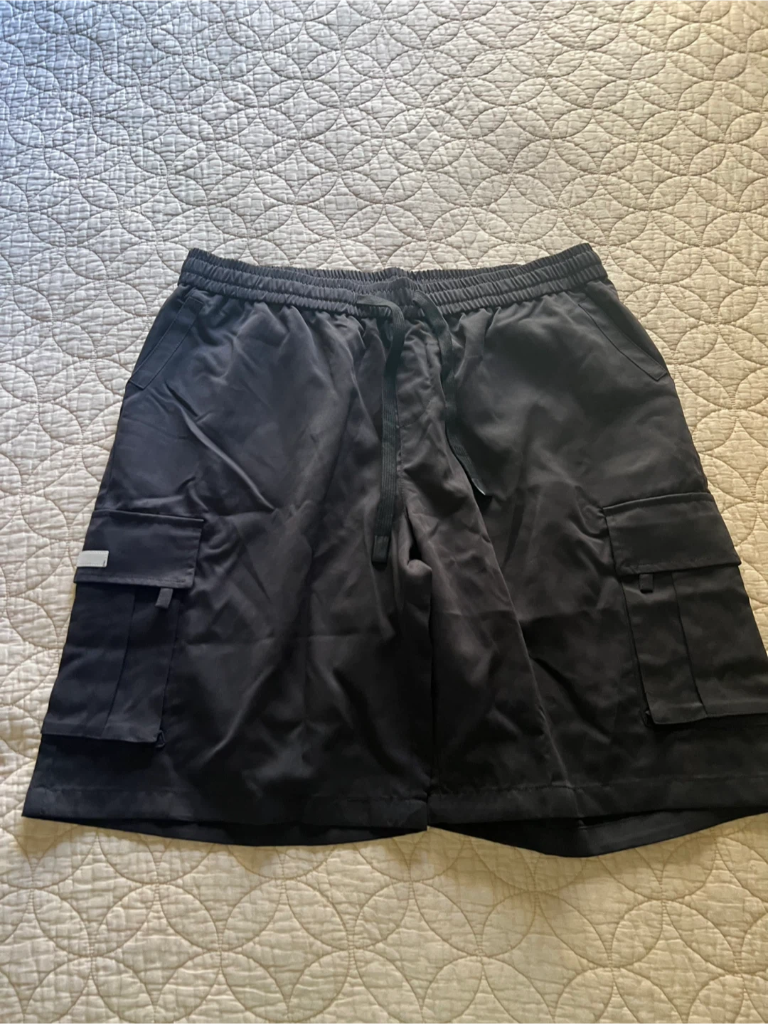 MANFINITY Men's Black Cargo Shorts XL