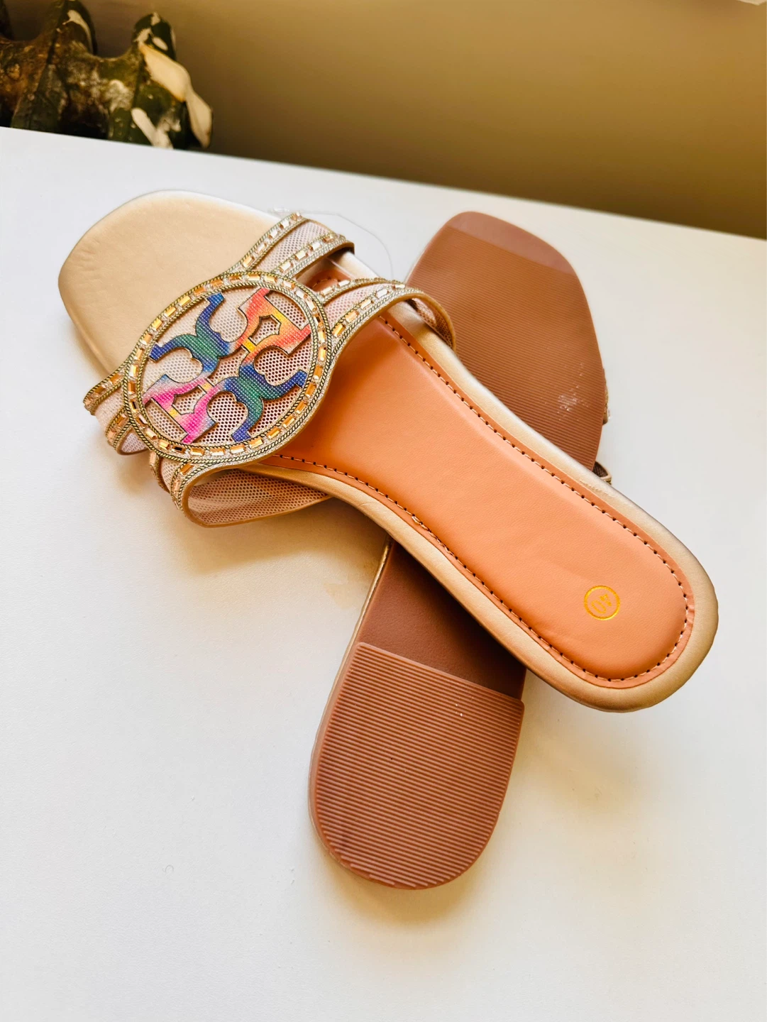 Women's Slide Sandals Size 40