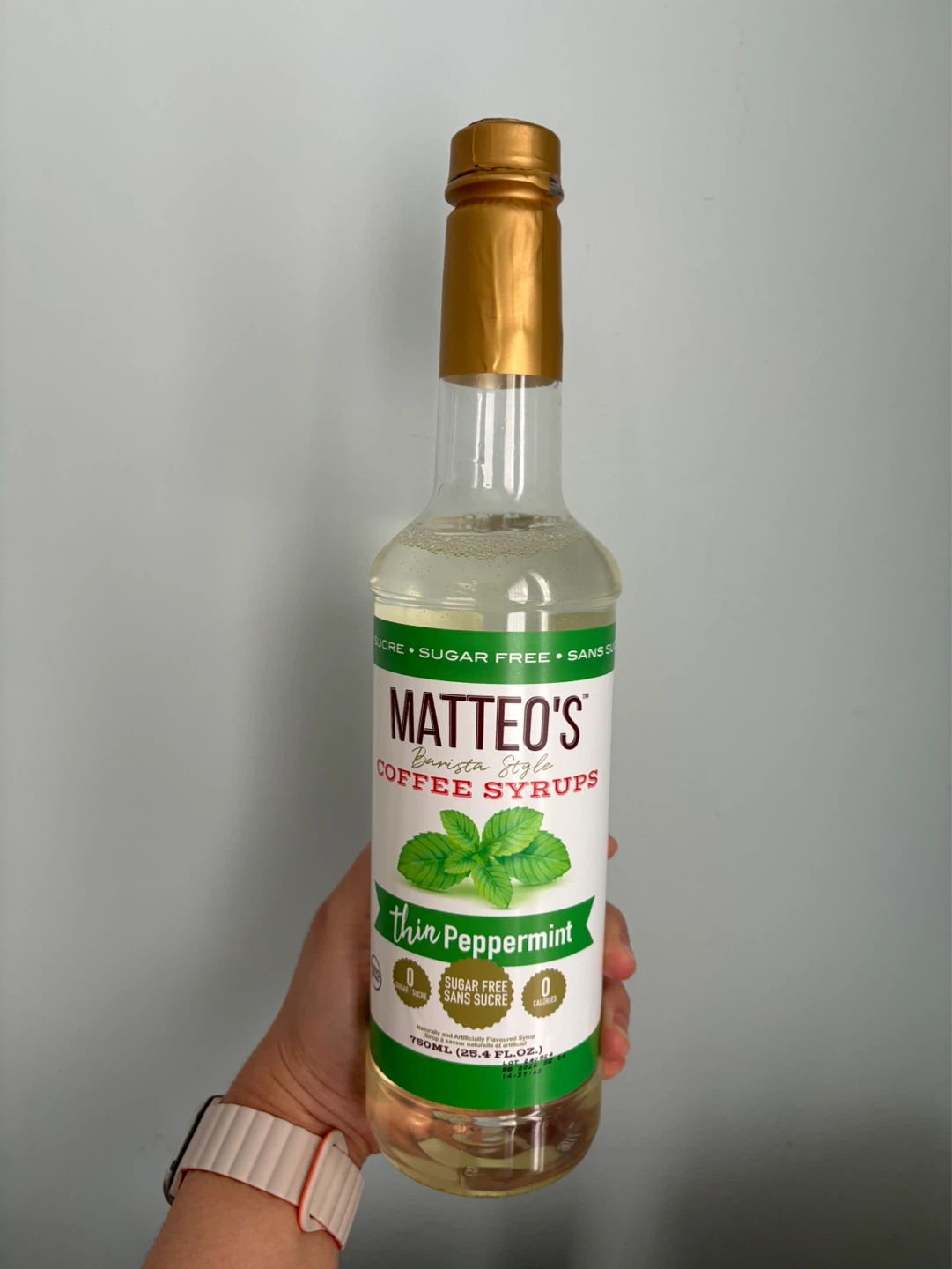 Matteo's Barista Style Thin Peppermint Coffee Syrup (750mL) - photo 2