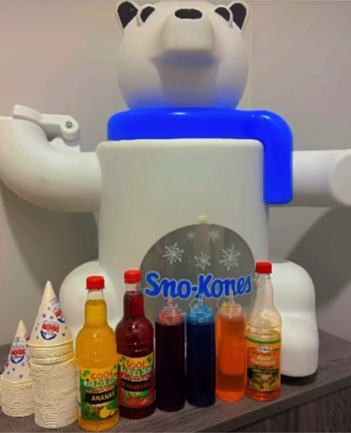 Cotton candy popcorn & Sno-Kone Machine with Syrups!