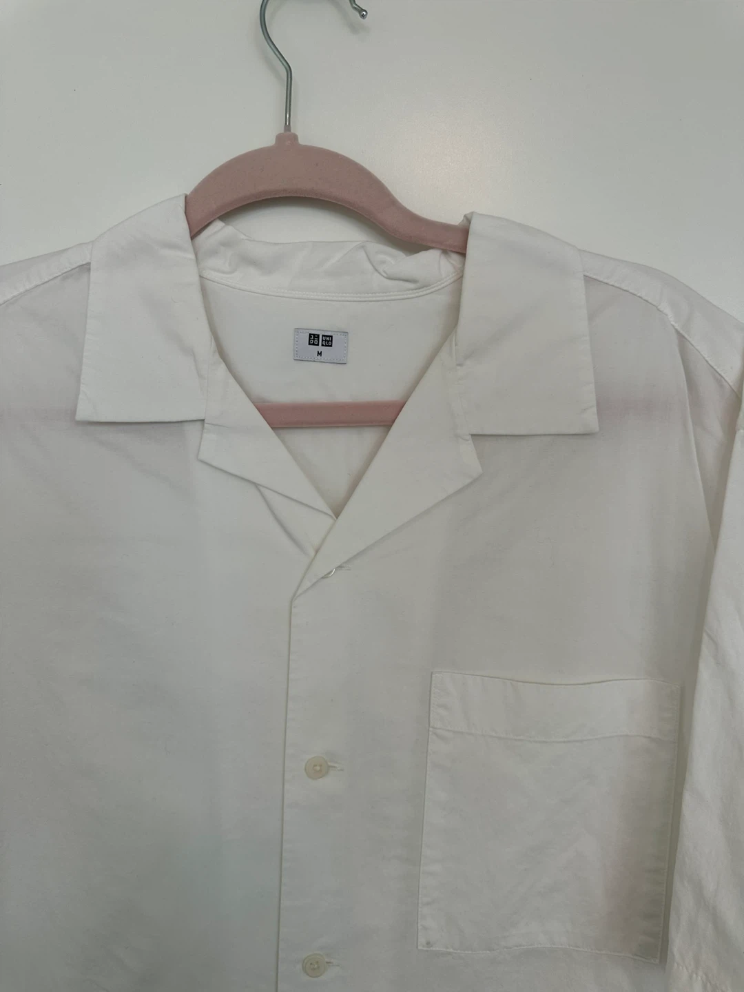 Uniqlo White Short-Sleeve Button-Up Shirt Size M - photo 2