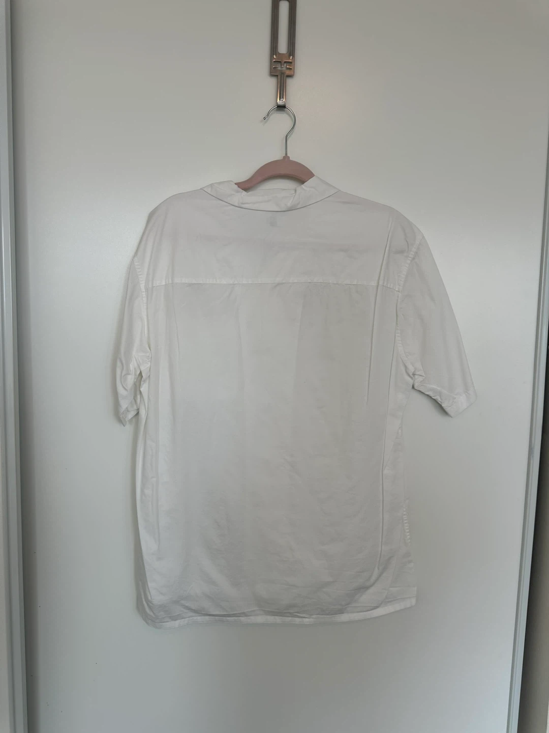 Uniqlo White Short-Sleeve Button-Up Shirt Size M - photo 3