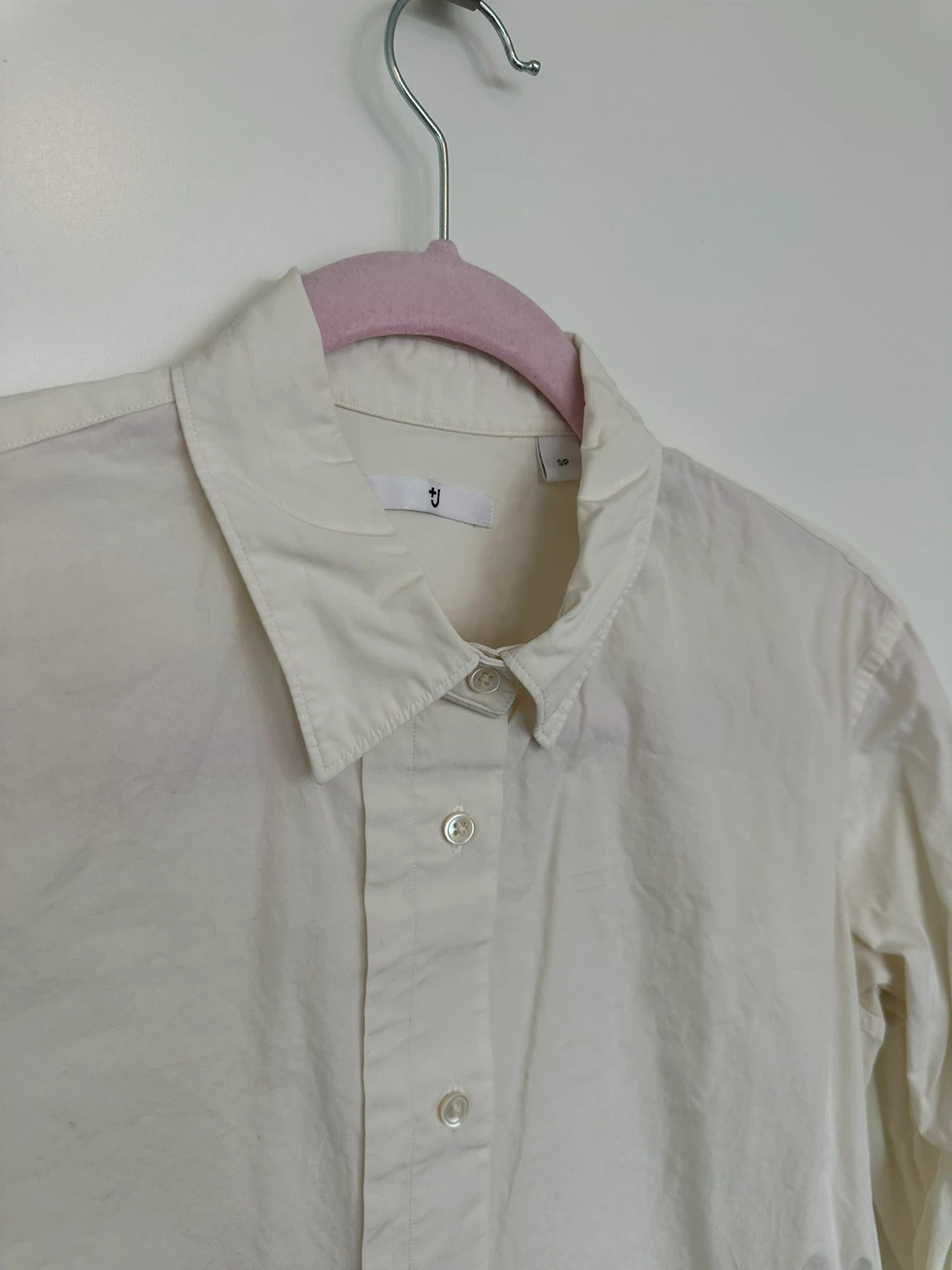 Uniqlo J+ Women's Long Sleeve Button-Up Shirt - Off White - photo 2