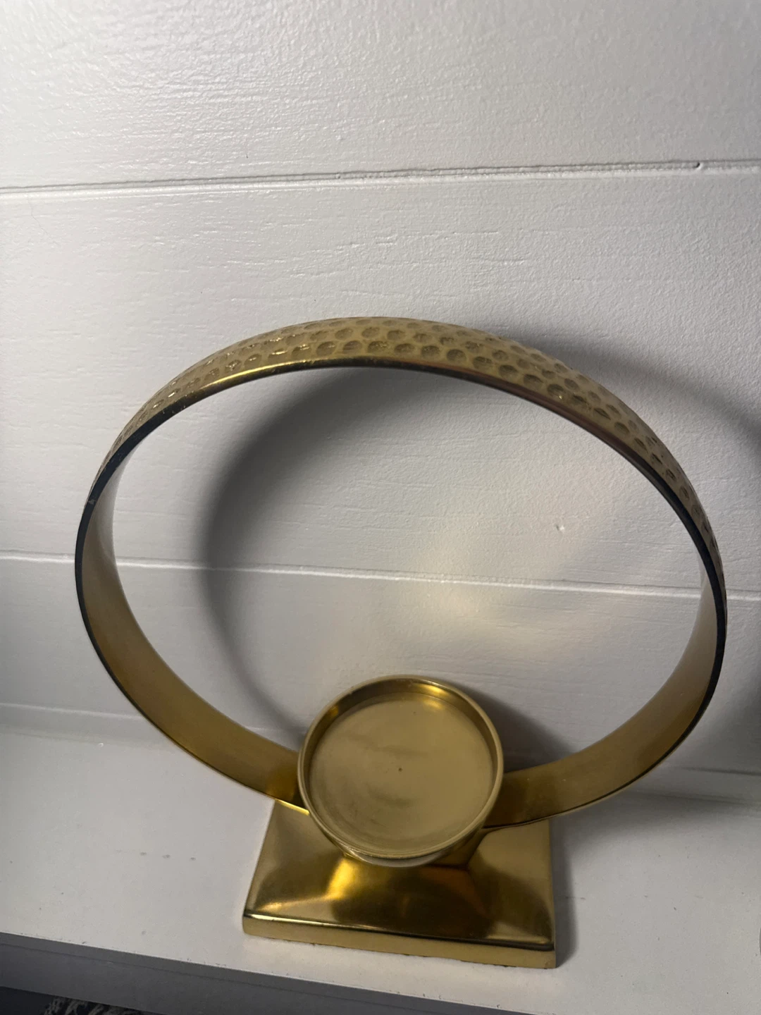 Gold Metal Candle Holder - photo 3